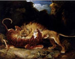 tranh Delacroix: Hổ và sư tử
