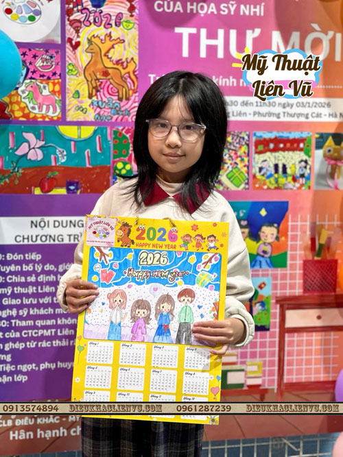 Những tờ lịch 2026 của c&aacute;c họa sĩ Nh&iacute; 4