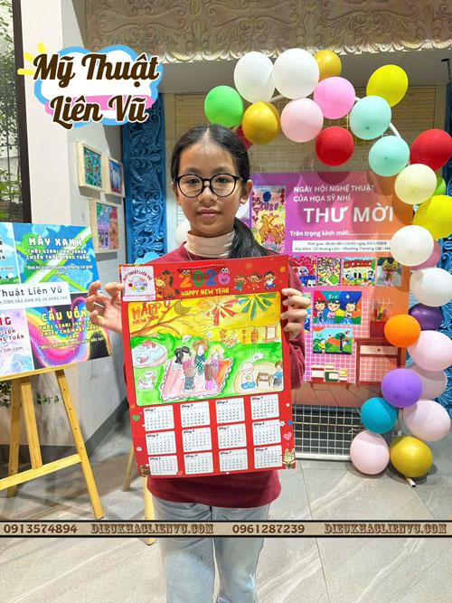 Những tờ lịch 2026 của c&aacute;c họa sĩ Nh&iacute; 8