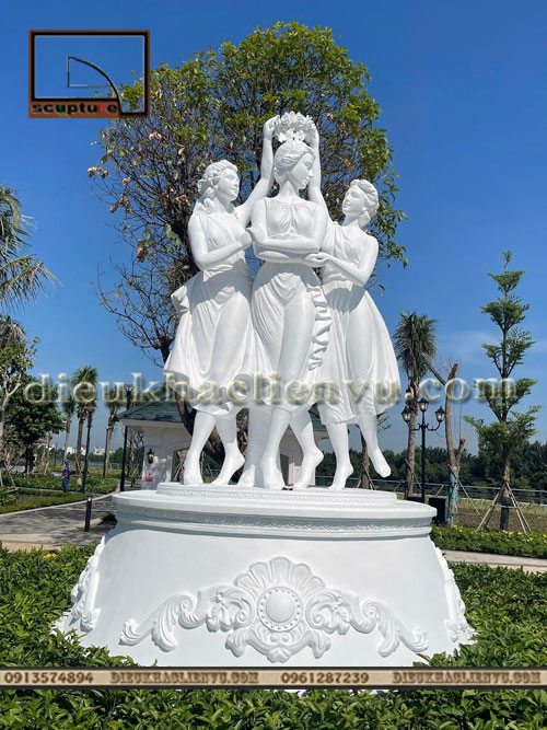 cum tượng 3 nữ thần Graces composite