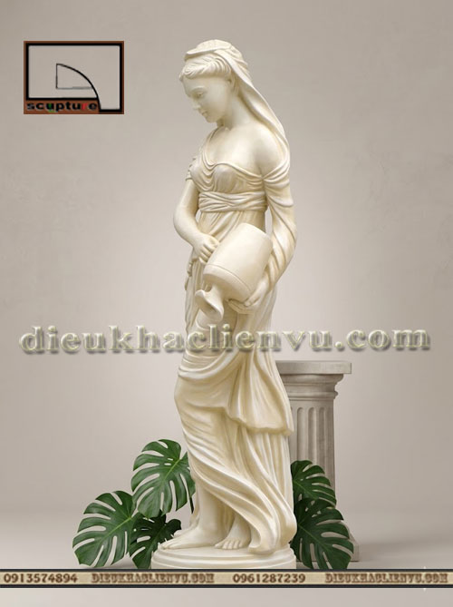 Tượng thiếu nữ composite